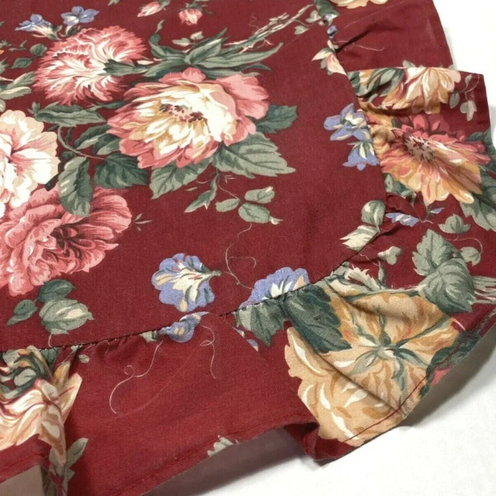 Luxury Vintage 70s Ruffled Pillowcases Shams Large